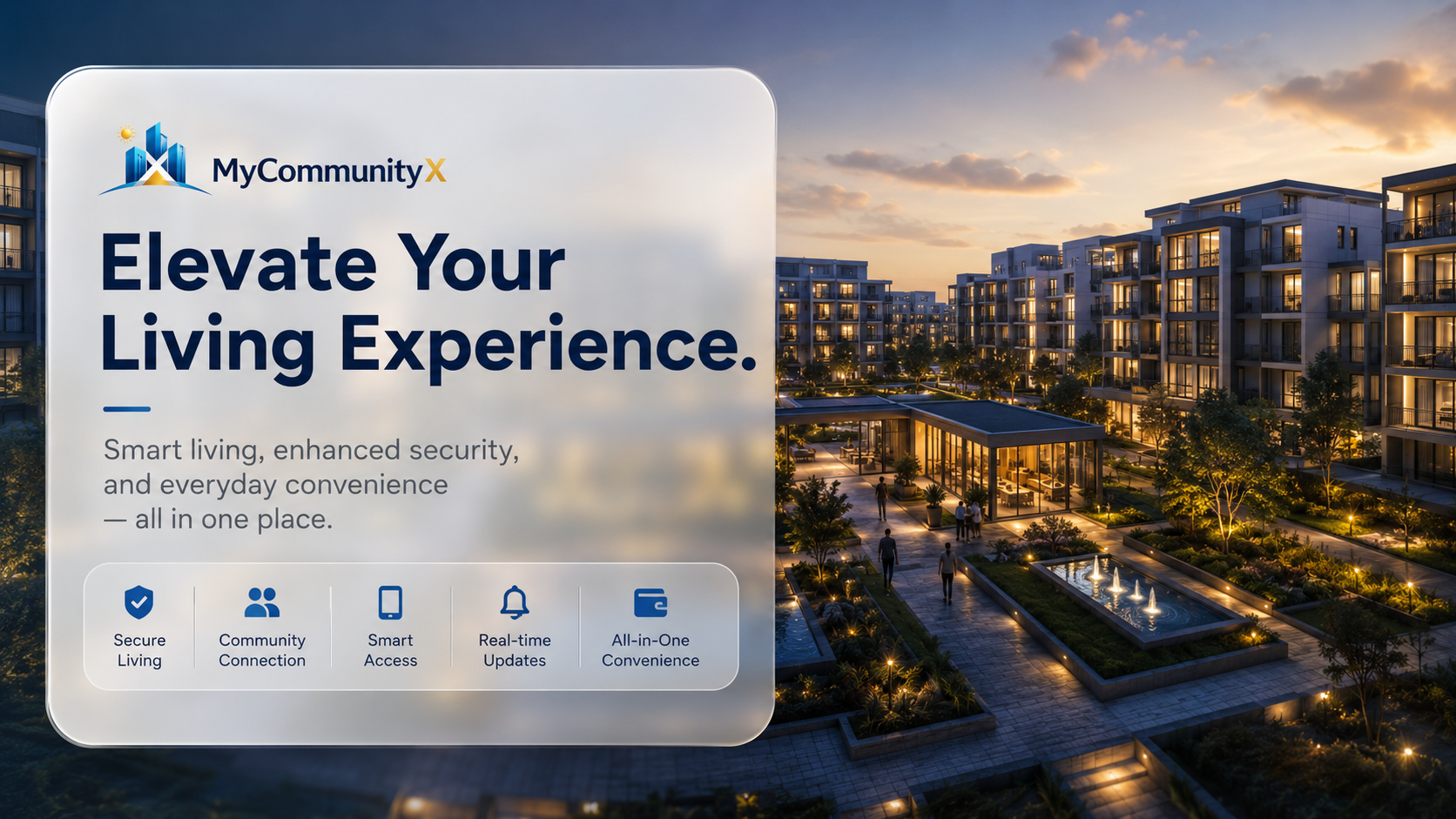 Connected society experience with communication and updates